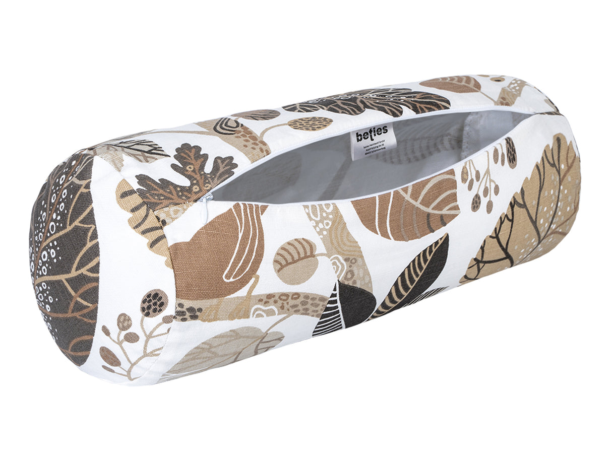 Nackenrollen Hülle ca. 15x40 cm taupe Baumwolle beties "Zauberwald"