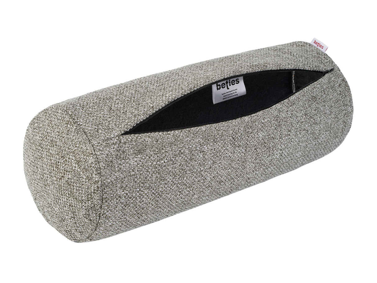 Nackenrollen Hülle ca. 15x40 cm steel-grau beties "Boucle"