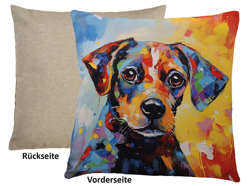 Kissenhülle ca. 45x45 cm Mischgewebe POP Collection beties "Bunter Hund"