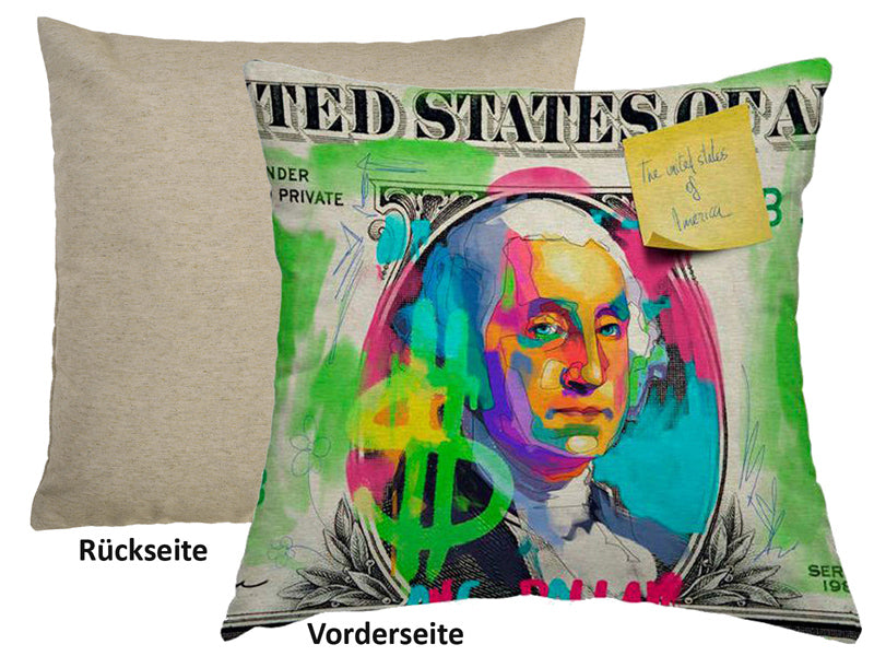 Kissenhülle ca. 45x45 cm Mischgewebe POP Collection beties "Dollar"