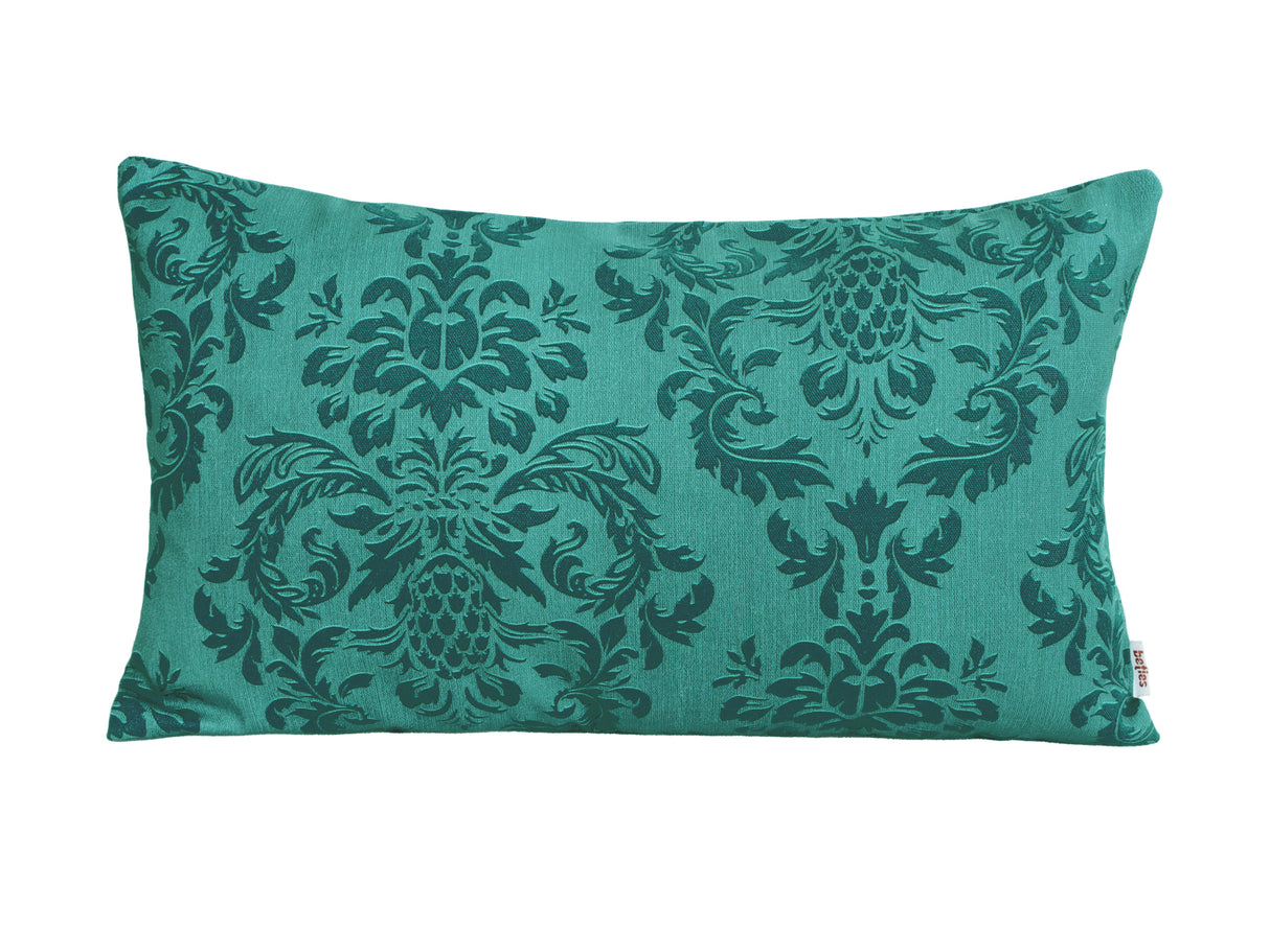 Kissenhülle ca. 30x50 cm 100% Baumwolle petrol-grün beties "Epoche"