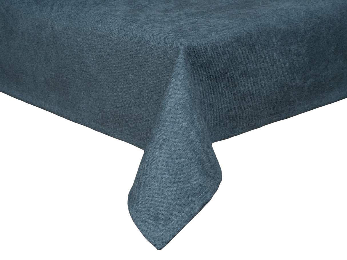 Tischdecke 100x100 cm nordlicht-blau Chenille-Haptik beties „FarbTon" – Tischwäsche Oeko-Tex