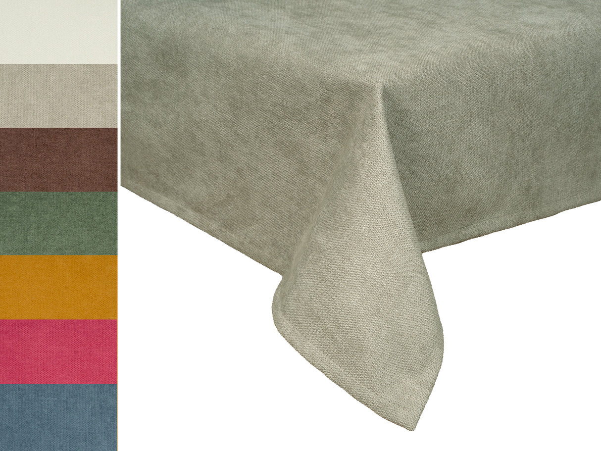 Tischdecke ca. 100x100 cm Chenille-Haptik beties "FarbTon" Tischwäsche in Raumausstatter Qualität