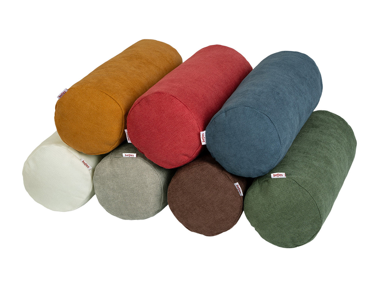 Nackenrollen Hülle ca. 15x40 cm Chenille-Haptik beties "FarbTon" Kissenbezug in Raumausstatter Qualität