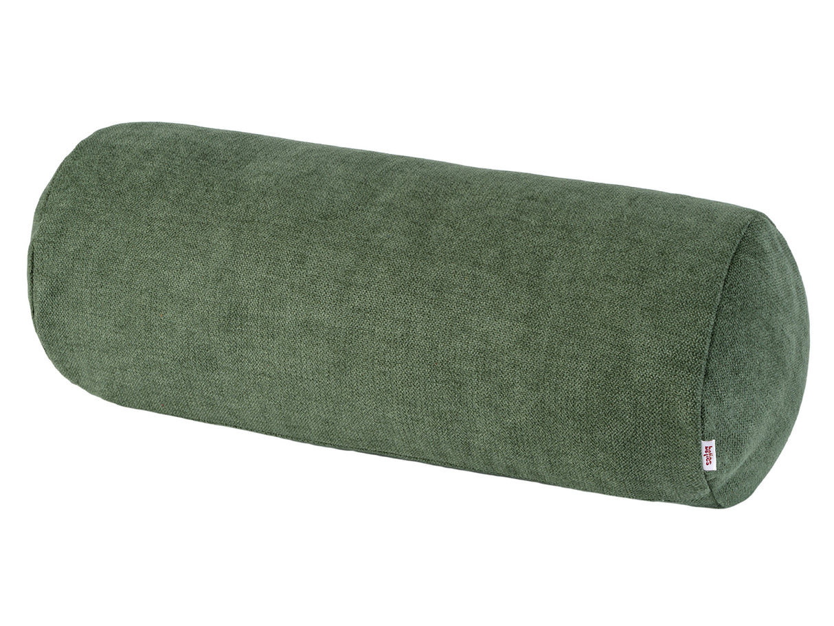 XL Rollenhülle 25x70 cm oliven-grün Chenille-Haptik beties „FarbTon" – Kissenbezug Oeko-Tex