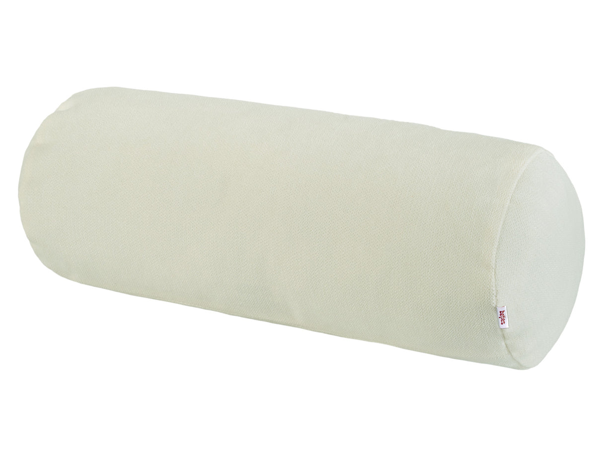XL Rollenhülle 25x70 cm sahne-weiß Chenille-Haptik beties „FarbTon" – Kissenbezug Oeko-Tex