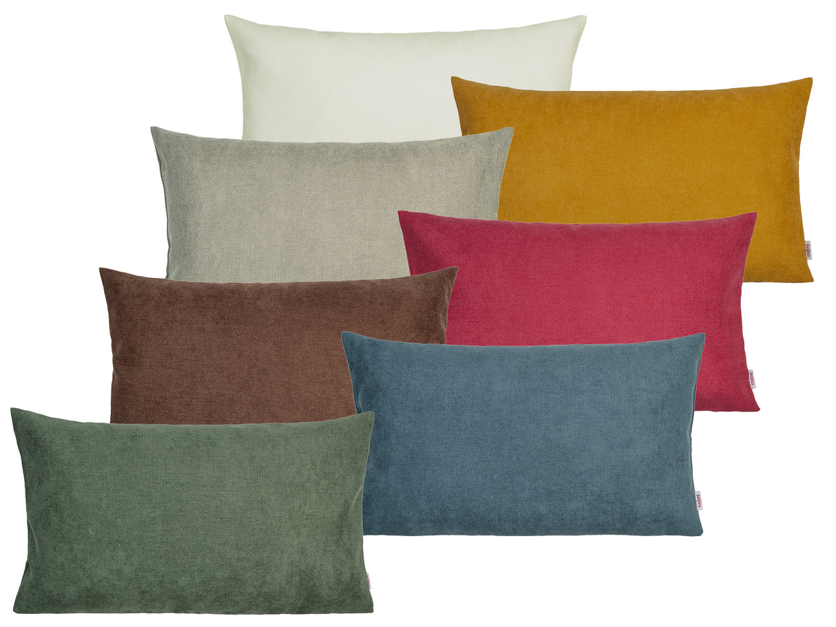 Kissenhülle ca. 30x50 cm Chenille-Haptik beties "FarbTon" Kissenbezug in Raumausstatter Qualität