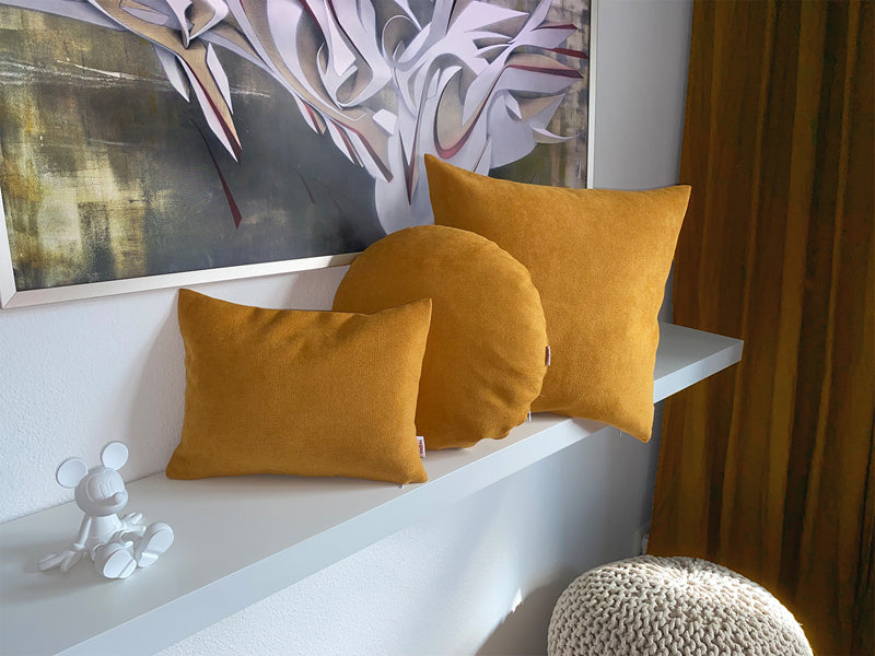 Housse de coussin XL env. 25x70 cm, toucher chenille, housse de coussin "ColorTon" de qualité décorateur d'intérieur