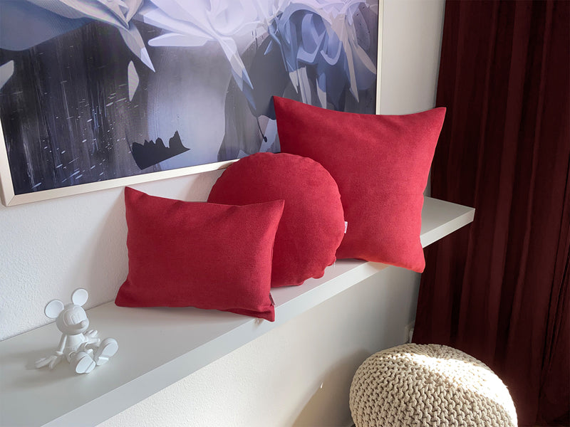 Housse de coussin XL env. 25x70 cm, toucher chenille, housse de coussin "ColorTon" de qualité décorateur d'intérieur