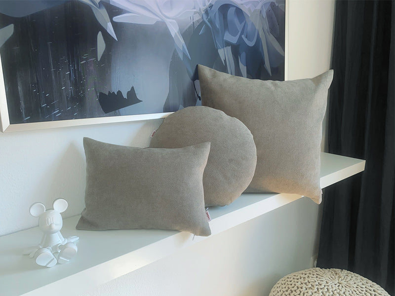 Housse de coussin XL env. 25x70 cm, toucher chenille, housse de coussin "ColorTon" de qualité décorateur d'intérieur