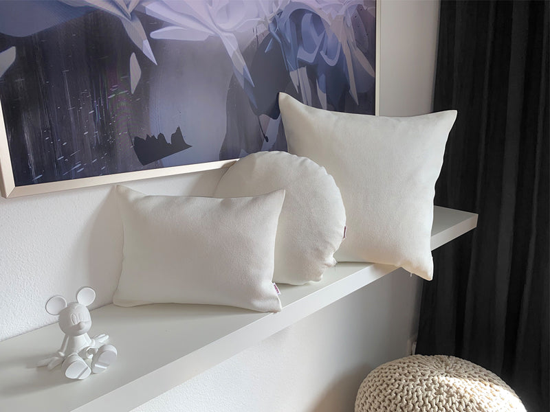 Housse de coussin XL env. 25x70 cm, toucher chenille, housse de coussin "ColorTon" de qualité décorateur d'intérieur