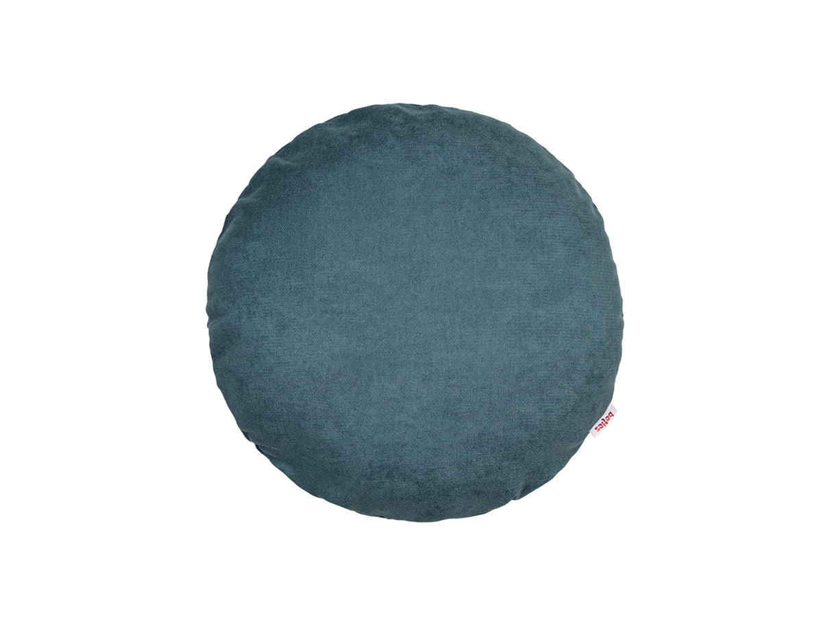 Kissenhülle rund ca. 40 cm Ø nordlicht-blau Chenille-Haptik beties „FarbTon"