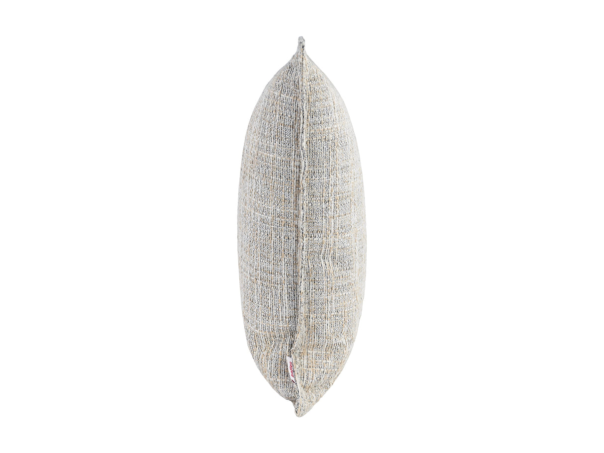 beties Outdoor-Kissenhülle 40x40 cm Beige-Melange Seitenansicht – wetterfeste Gartenkissenhülle
