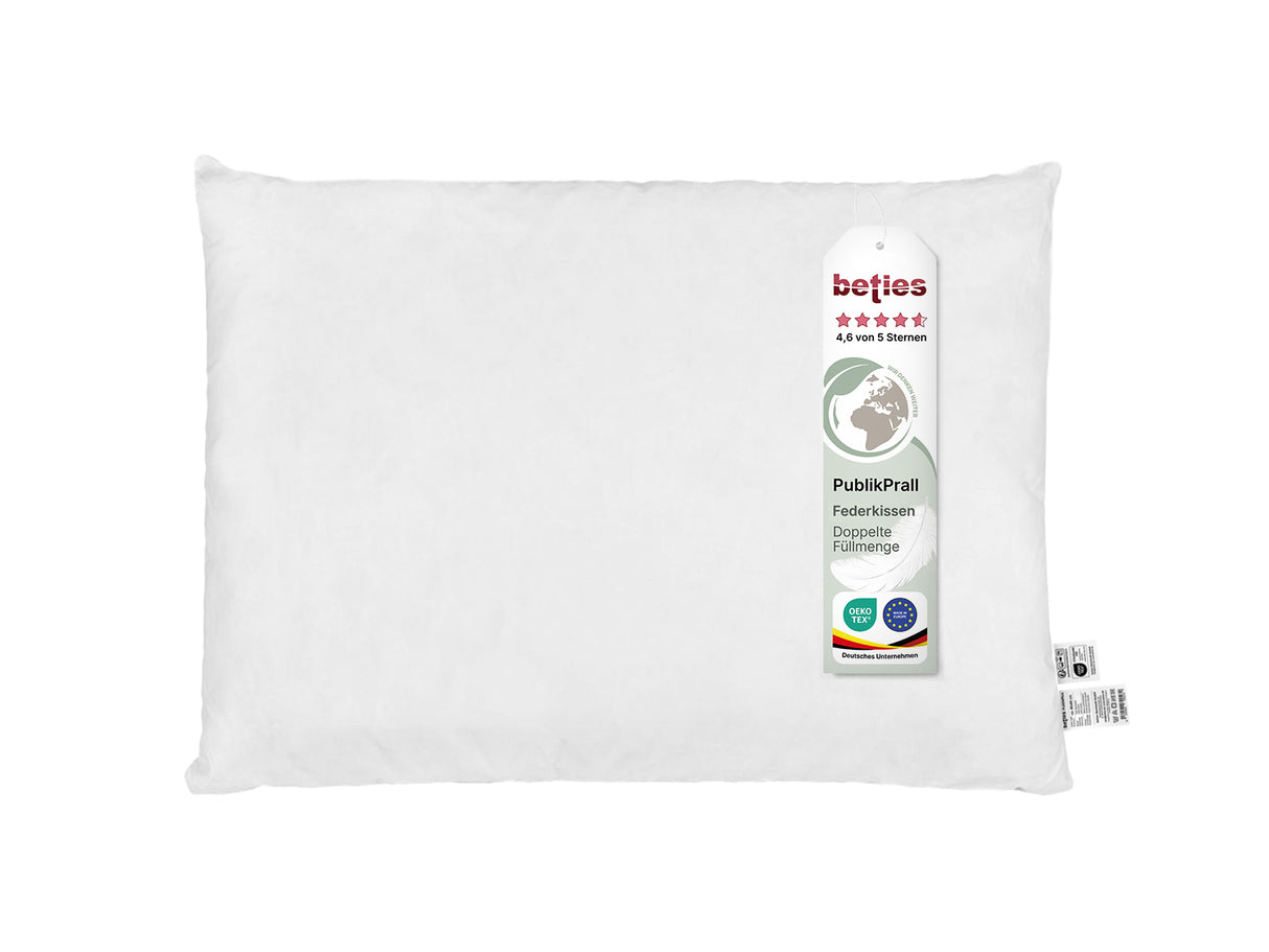 beties Publikprall Federkissen Fuellkissen 50x60 cm Etikett