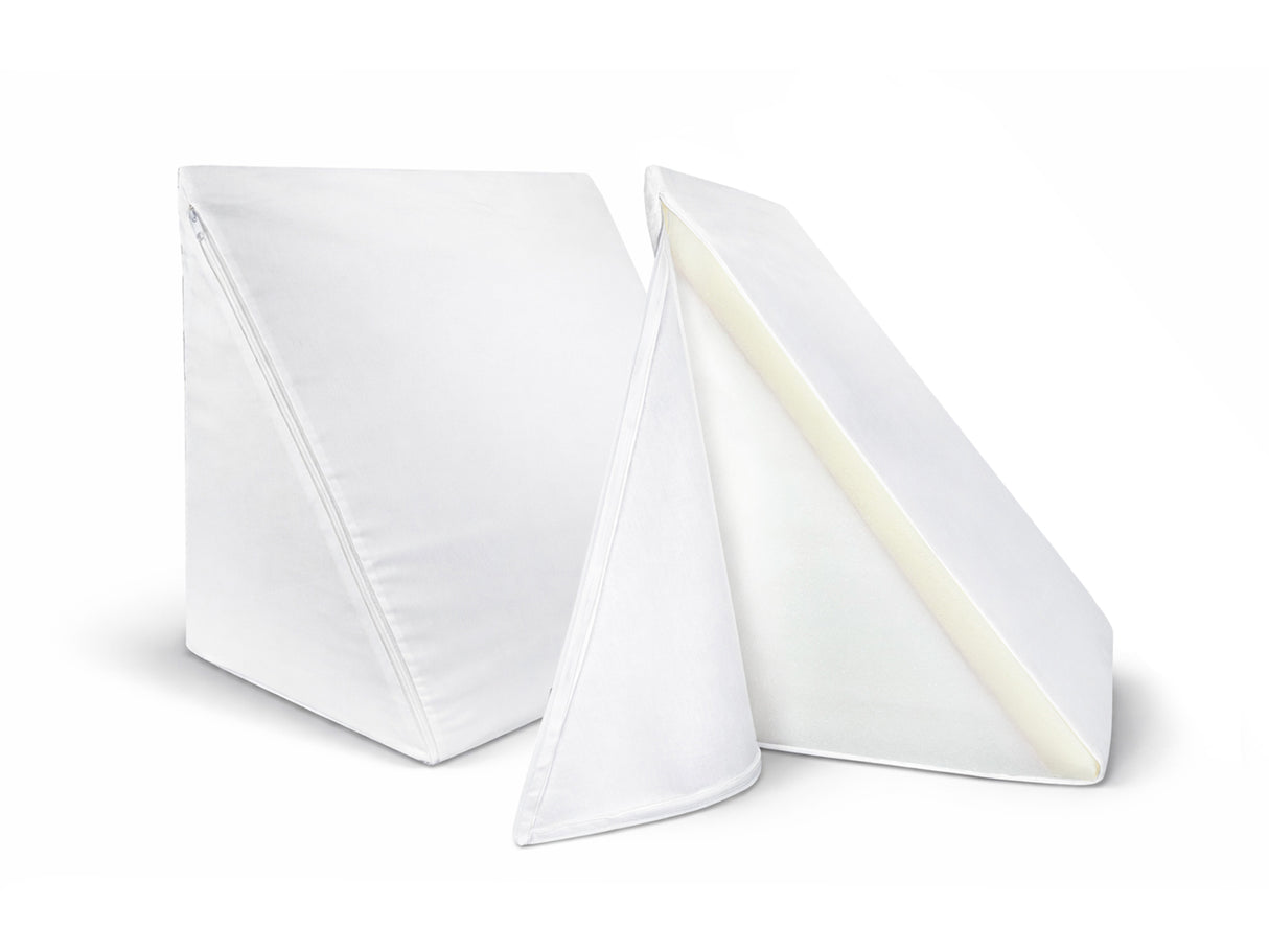 beties Publikrelax viskoelastisches Stuetzkissen Keilkissen – zwei Keilkissen in Seitenansicht