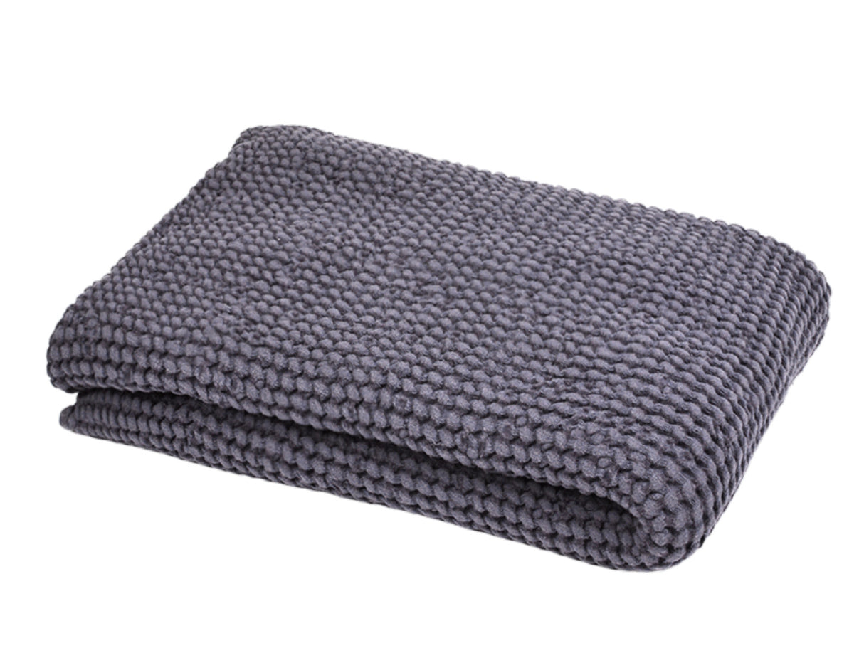 Wellness-Badetuch / Sauna Body Wrap in der Farbe Fjord-blau ca. 100x140 cm – aus Waffelpique Baumwoll-Leinenmix von beties aus der "PUR.NATURE" Serie