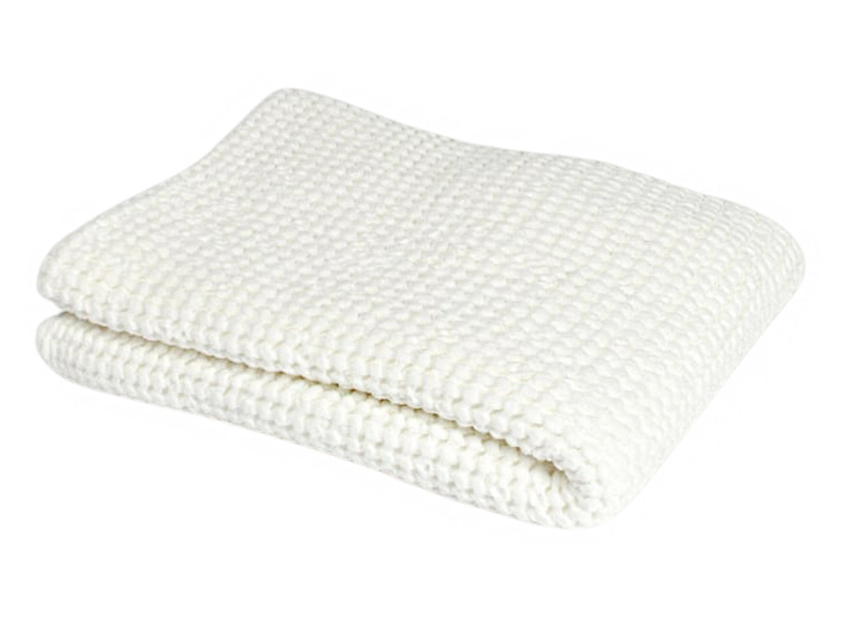 Wellness-Badetuch / Sauna Body Wrap in der Farbe Gletscher-weiss ca. 100x140 cm – aus Waffelpique Baumwoll-Leinenmix von beties aus der "PUR.NATURE" Serie