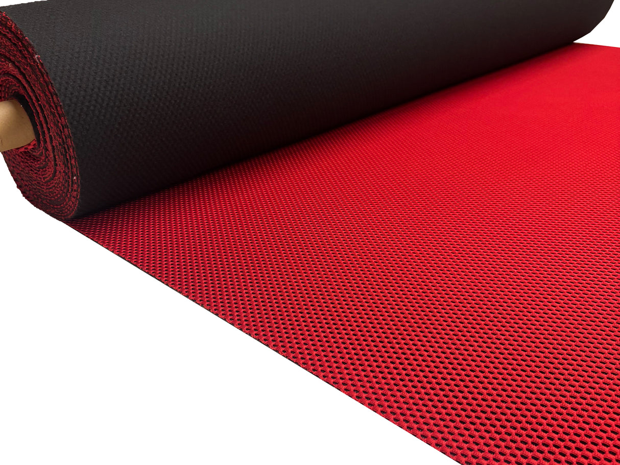 Meterware 3D-Wabenstruktur beat-rot breite ca. 140 cm beties "Rhythm"