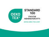 Logo, Oeko-Tex Standard 100 geprueft, mit Pruefnummer 19.HTR.92001 Hohenstein.