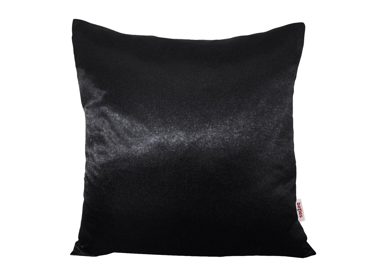 Kissenbezug ca. 40x40 cm schwarz Glanz Satin anschmiegsam & edel beties