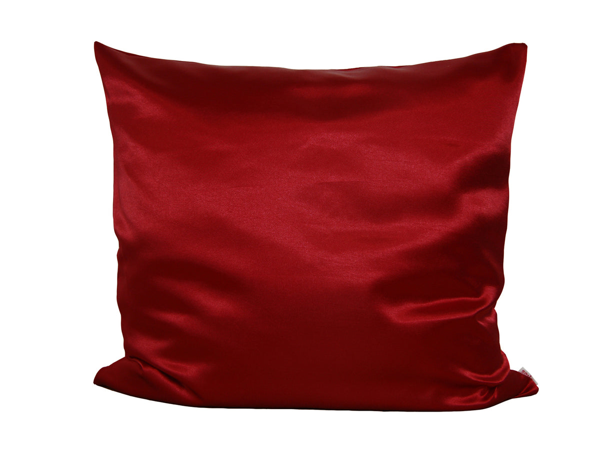 Kissenbezug ca. 80x80 cm karmin-rot Glanz Satin anschmiegsam & edel beties
