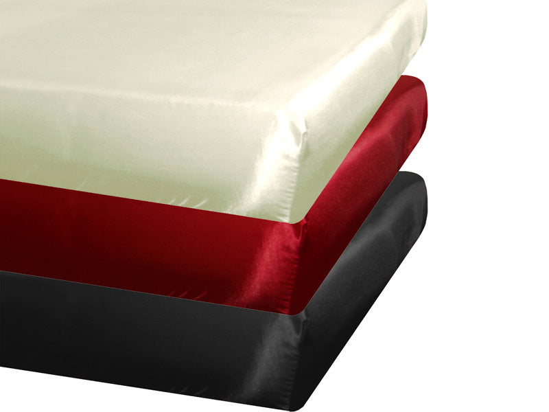 Spannbetttuch ca. 100x200 cm Glanz Satin PREMIUM schwere Qualität & edel, fein fließend