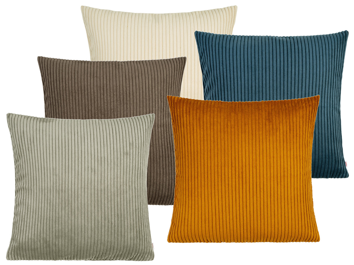 Kissenhülle ca. 50x50 cm Block Cord-Samt beties "HYggelig No.2" Kissenbezug in Raumausstatter Qualität aus deutschem Unternehmen