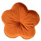 Blumen-Kissen rost-orange beties "Samt&Sonders"