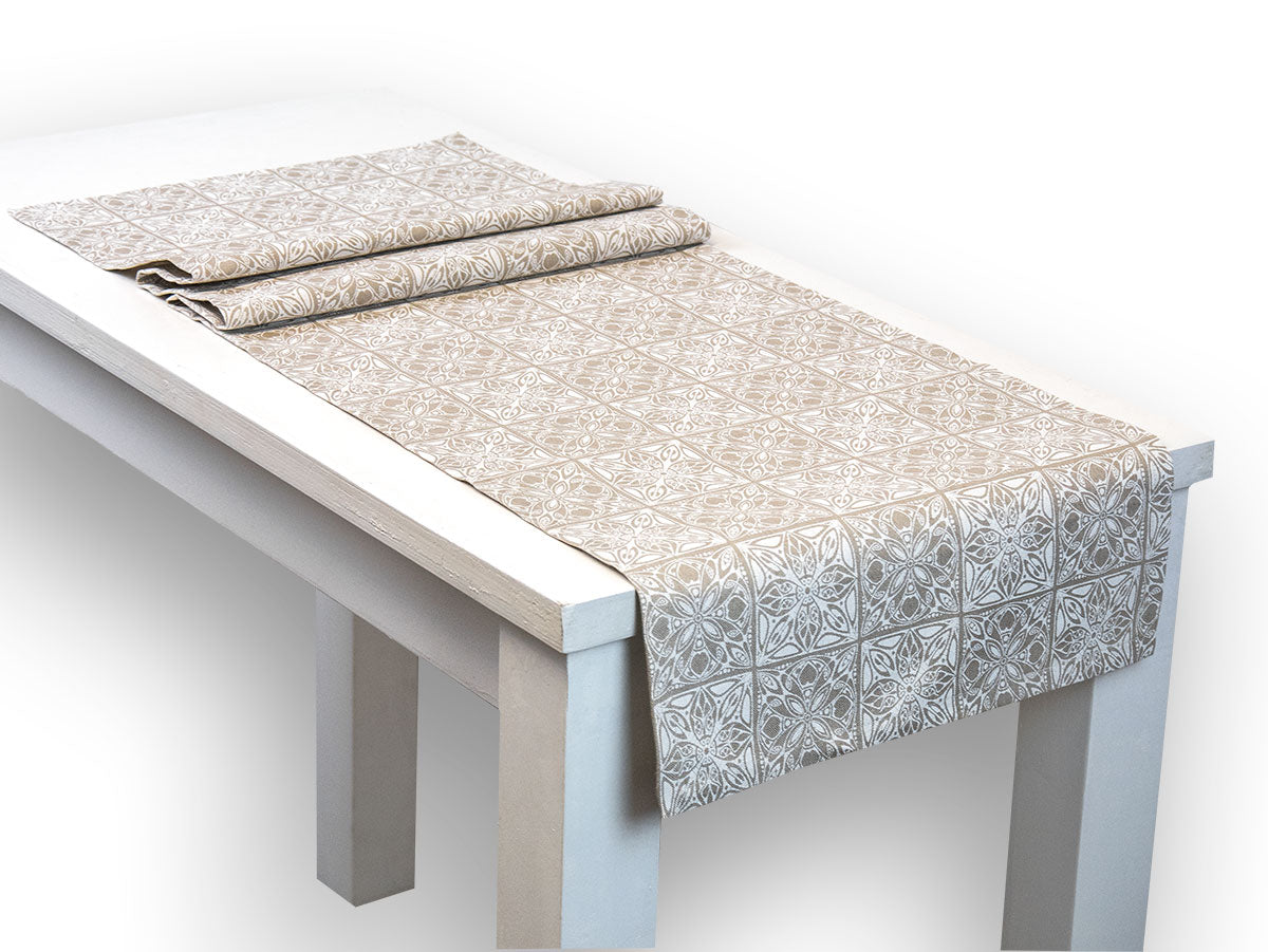 XL Tischläufer ca. 40x220 cm Kachel-Print beties "Arabesque"