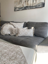 Housse de coussin réversible env. 60x60 cm imprimé carreaux beties "Arabesque"