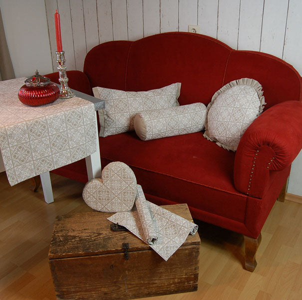 Housse de coussin réversible env. 60x60 cm imprimé carreaux beties "Arabesque"