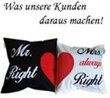 Kissenbezug ca. 40x60 cm 100% Baumwolle beties "Basic"