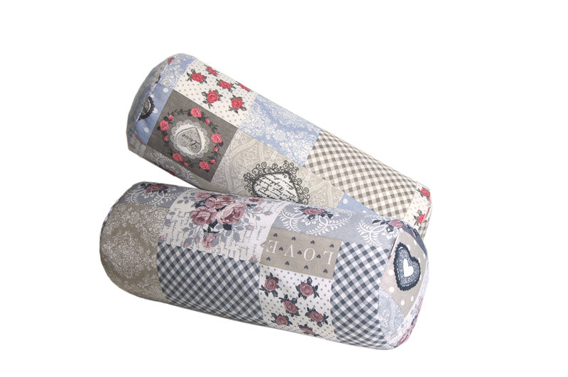 Housse de rouleau XL env. 25x70 cm tissu mixte shabby chic beties "enfants du village"