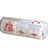 Nackenrollen Hülle ca. 15x40 cm taupe-rot beties "Dorfkinder"