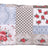 Kissenhülle ca. 30x50 cm taupe-rot beties "Dorfkinder"