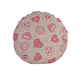 Housse de coussin ronde env. 50 cm Ø aspect cabane alpine beties "Kaiser-Jodler"