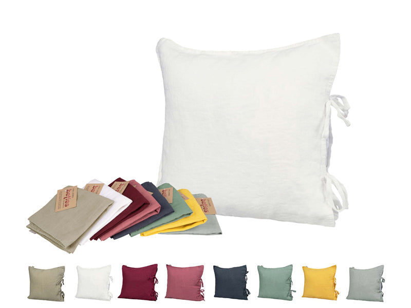 Taie d'oreiller env. 40x40 cm 100% lin beties "lin"