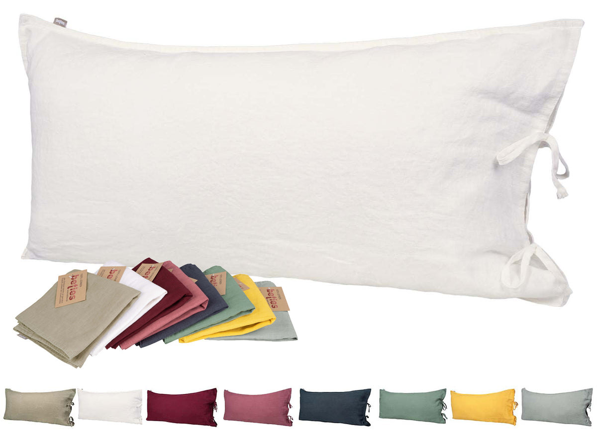 Kissenhülle 40x80 cm Leinen – Stone-Washed