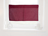 Scheibengardine ca. 85x45 cm merlot-rot 100% Leinen beties "Leinen"