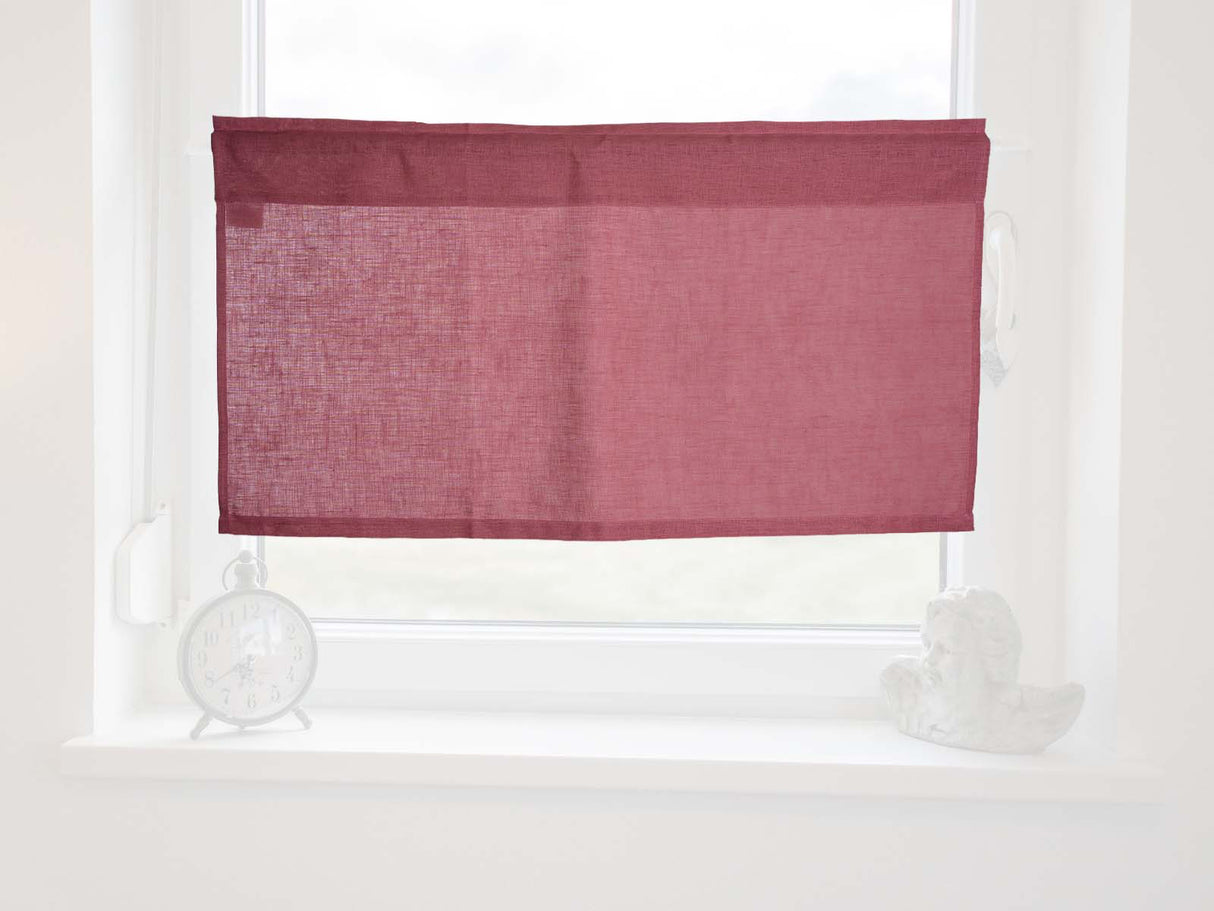 Scheibengardine ca. 85x45 cm rose´de provence 100% Leinen beties "Leinen"