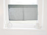 Scheibengardine ca. 85x45 cm stein-grau 100% Leinen beties "Leinen"