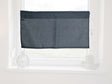 Scheibengardine ca. 85x45 cm tiefsee-blau 100% Leinen beties "Leinen"