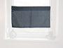 Scheibengardine ca. 85x45 cm tiefsee-blau 100% Leinen beties "Leinen"