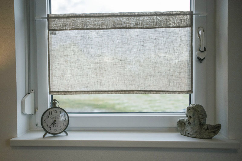 Rideau à panneaux env. 85x45 cm 100% lin beties "lin"