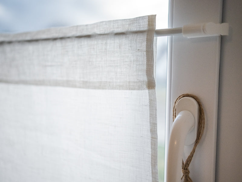 Rideau à panneaux env. 85x45 cm 100% lin beties "lin"
