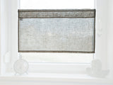 Scheibengardine ca. 85x45 cm leinen-taupe 100% Leinen beties "Leinen"
