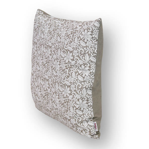 Housse de coussin réversible env. 40x40 cm imprimé dentelle beties "Mademoiselle"