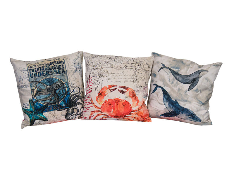 Kissenhülle ca. 40x40 cm Octopus Maritim beties"Nautic-Meerestiere"