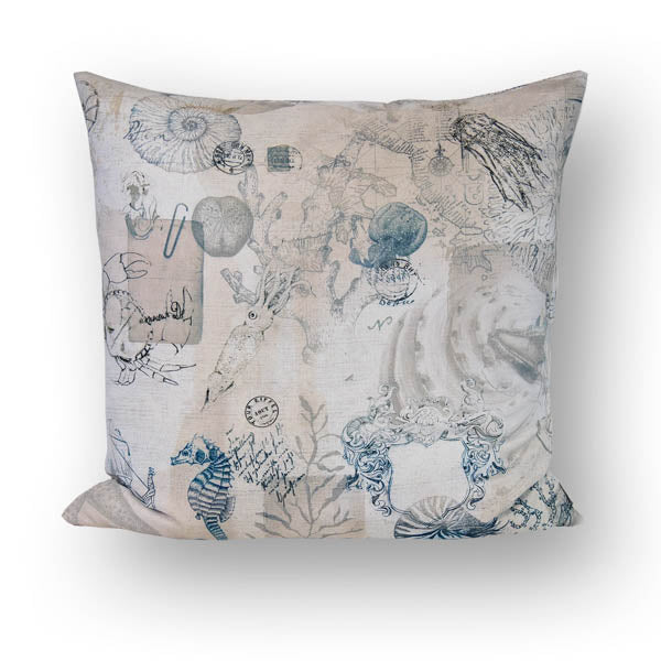 Housse de coussin env. 60x60 cm beties ivoire "Nautic Mistral"