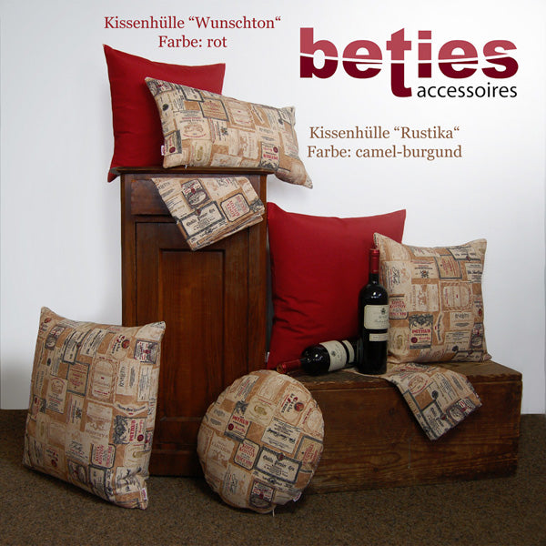 Housse de coussin ronde env. 100 cm Ø Pur confort beties « Rustika »